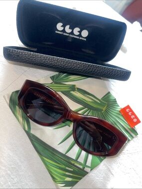 Garrett Leight Cat-Eye Tortoiseshell Sunglasses - Dark Brown Frame, Dark Lenses